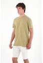 Camiseta Básica Con Mini Print Verde Para Hombre de Tennis