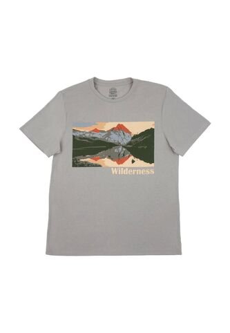 Tennis Camiseta Gris Estampada Para Hombre Tennis