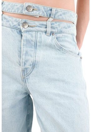 Tennis Jean Horseshoe Con Doble Pretina Y Cut Out Para Mujer