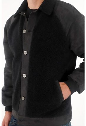 Tennis Chaqueta Bomber Con Mix De Telas Para Hombre