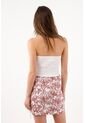 Tennis Vestido Mini Strapless Con Falda Cruzada Con Amarre En Terracota Para Mujer de Tennis