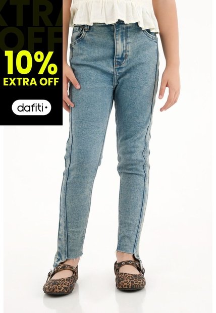 Jean Jegging Azul De Bota Asimétrica Para Niña