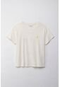 Tennis Camiseta Con Estampado En Frente Y Espalda Crudo Para Mujer de Tennis