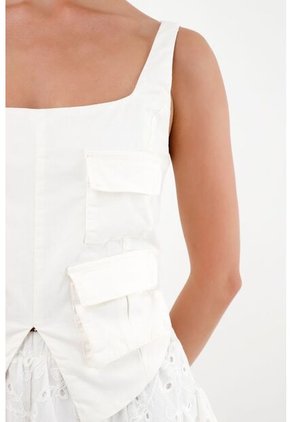 Tennis Camisa Blanca Tipo Corsé Para Mujer