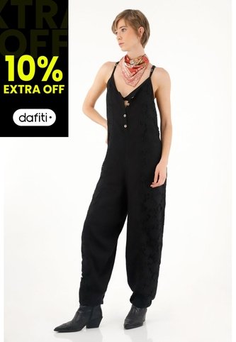 Tennis Overall Negro De Tiras Para Mujer Tennis