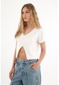 Tennis Camiseta Con Escote En V Crudo Para Mujer de Tennis
