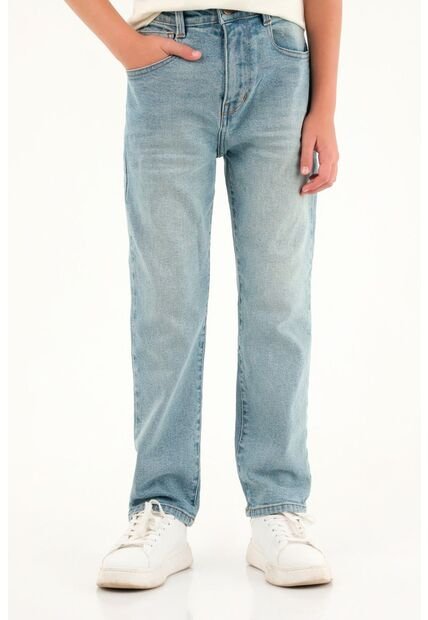 Jean Recto Tono Medio Claro Para Niño