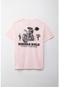 Camiseta Manga Corta Estampada Rosada Para Hombre de Tennis