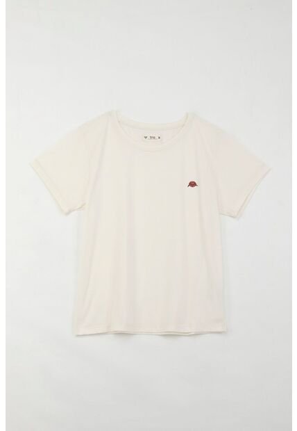 Tennis Camiseta Básica Estampada Crudo Para Mujer