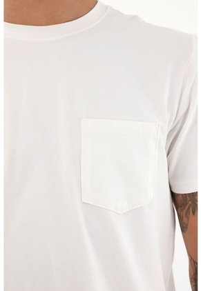 Tennis Camiseta Crudo Con Bolsillo Frontal Para Hombre