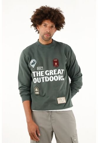 Buzo Verde Con Bordados En Frente Para Hombre Tennis