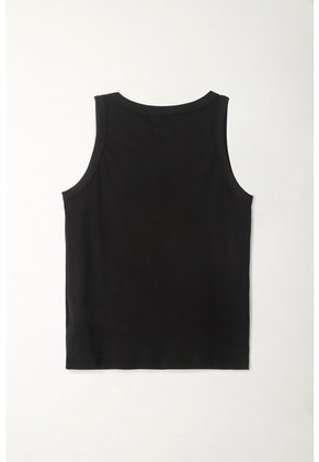 Tennis Camiseta Negra Manga Sisa Para Mujer