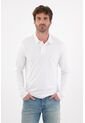 Tennis Polo Manga Larga Blanca Para Hombre de Tennis
