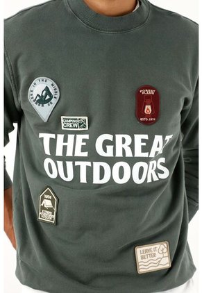 Buzo Verde Con Bordados En Frente Para Hombre