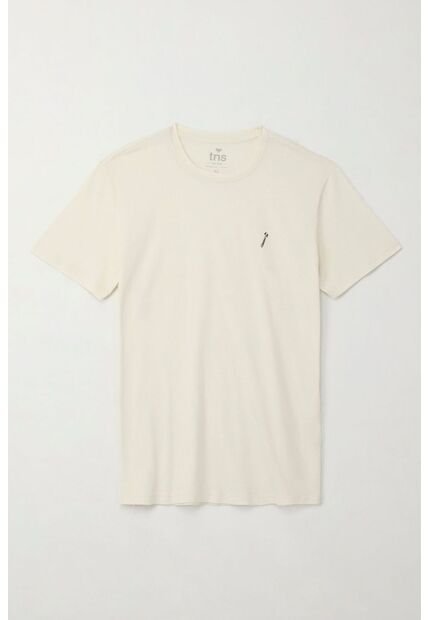 Tennis Camiseta Básica Con Mini Print Crudo Para Hombre