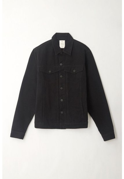 Tennis Chaqueta Negra En Denim Para Hombre