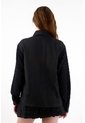 Tennis Camisa Con Detalles De Lentejuelas Y Lino Negra Para Mujer de Tennis