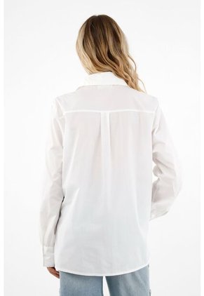 Camisa Blanca Con Apliques De Brillo Para Mujer