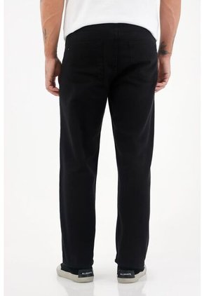 Tennis Pantalón Loose En Bull Denim Negro Para Hombre