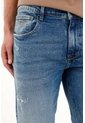 Tennis Jean Nudy Con Desgastes Localizados Azul De Ajuste Relajado Para Hombre de Tennis