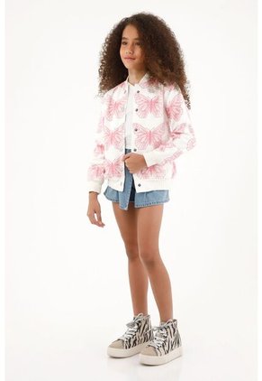 Chaqueta Tipo Bomber De Mariposas Para Niña