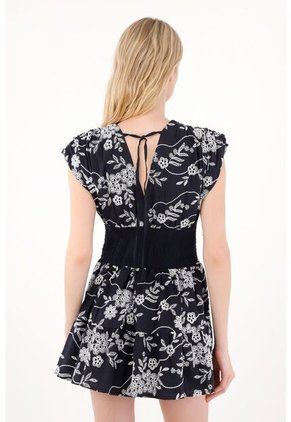 Tennis Vestido Corto Con Escote En V Azul Para Mujer