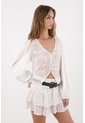 Tennis Camisa Con Transparencia Y Bordado Crudo Para Mujer de Tennis