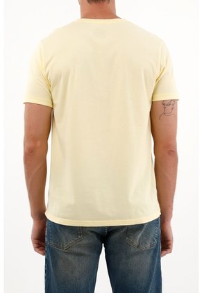 Tennis Camiseta Amarilla Manga Corta Para Hombre