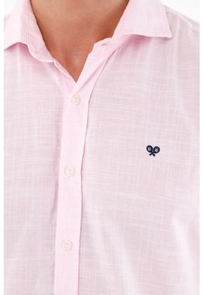 Camisa Rosada Manga Larga Para Hombre