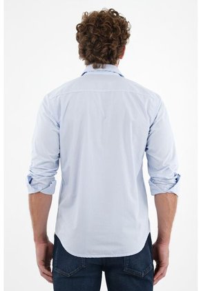 Tennis Camisa Clásica Azul Para Hombre