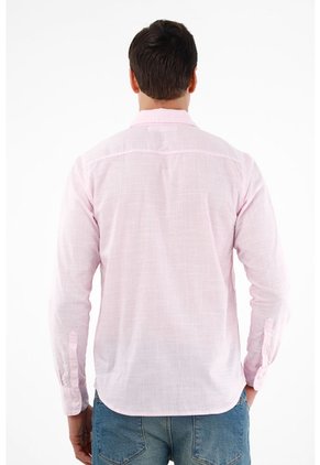 Camisa Rosada Manga Larga Para Hombre