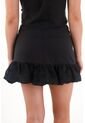 Tennis Falda Corta Con Detalle Tipo Globo Negra Para Mujer de Tennis