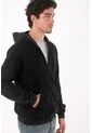 Tennis Buzo Regular Fit Con Efecto Lavado En Algodón Negro Para Hombre de Tennis