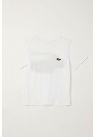 Camiseta Básica Con Estampado Blanca Para Niño Tennis