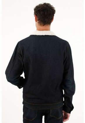 Chaqueta Trucker Con Cuello Ovejero Para Hombre