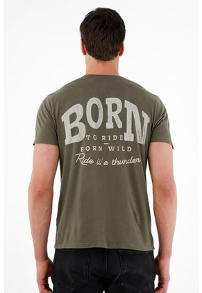 Tennis Camiseta Verde Con Efecto Overdye Para Hombre