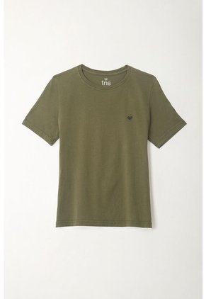 Camiseta Verde Cuello Redondo Para Niño