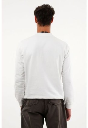 Buzo Blanco De Cuello Redondo Para Hombre