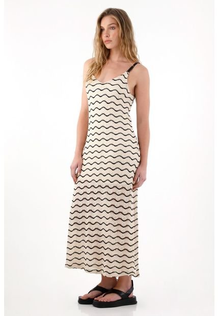Vestido Largo Tejido Multicolor Para Mujer