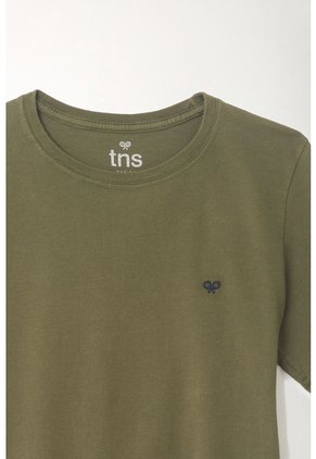 Camiseta Verde Cuello Redondo Para Niño