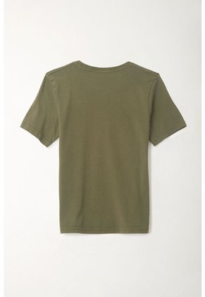 Camiseta Verde Cuello Redondo Para Niño