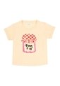 Camiseta Manga Corta Amarilla Para Niña de Tennis