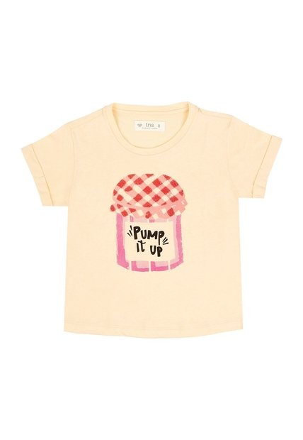 Camiseta Manga Corta Amarilla Para Niña