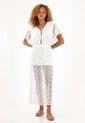 Tennis Vestido Largo Crudo Con Escote En V Para Mujer de Tennis