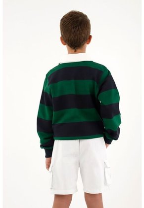 Buzo Azul Tipo Polo Para Niño