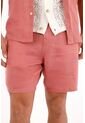Bermuda Chino En 100% Lino Naranja Para Hombre de Tennis