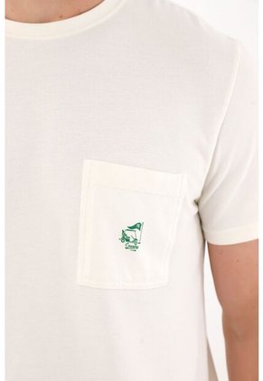 Tennis Camiseta En Tela Con Textura Cruda Para Hombre