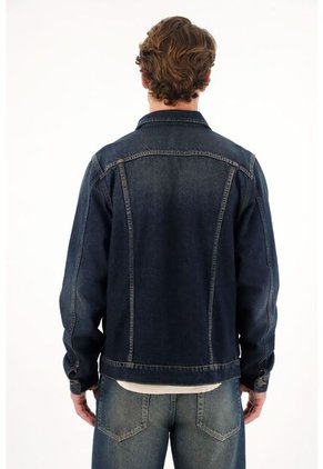 Tennis Abrigo Tipo Trucker Azul Para Hombre