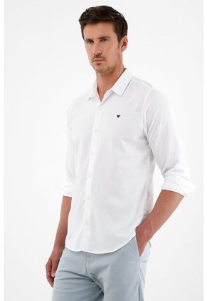 Tennis Camisa Blanca Manga Larga Para Hombre
