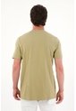 Camiseta Básica Con Mini Print Verde Para Hombre de Tennis